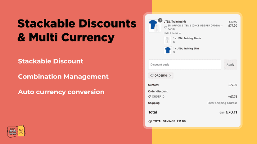 Stackable Discounts & Multi Currency