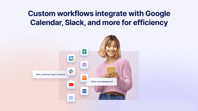 Integrate with Google Calendar, Slack and more