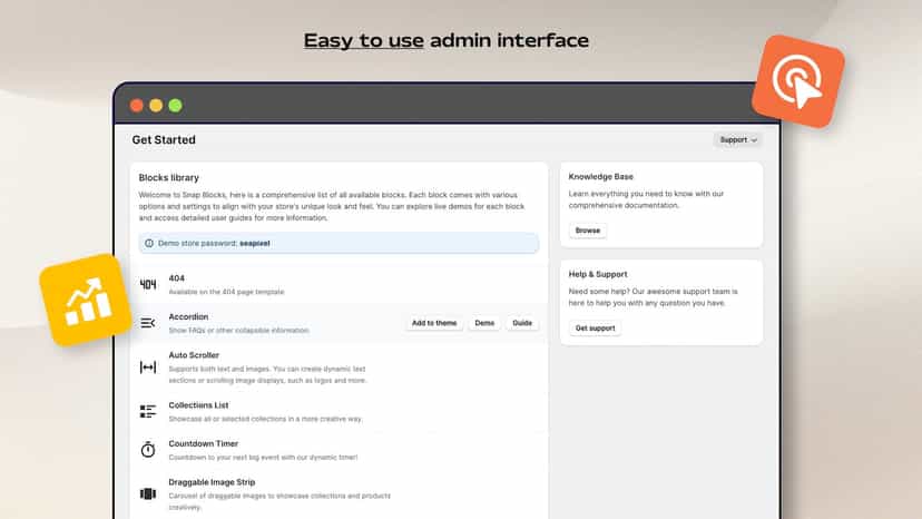 Admin interface