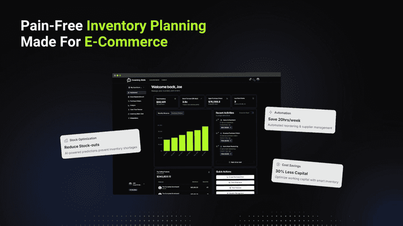 Pain free inventory planning and forecasting for ecommerce