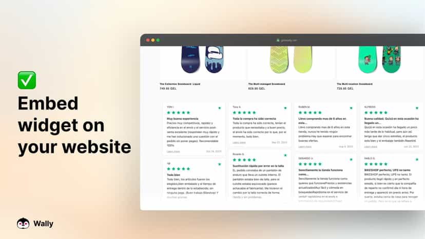 Display widget on your store