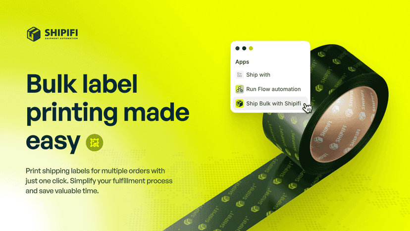 Print shipping labels for multiple orders with just one click.