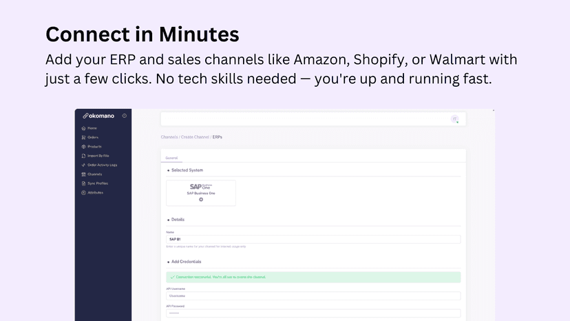 sales and erp channel creation