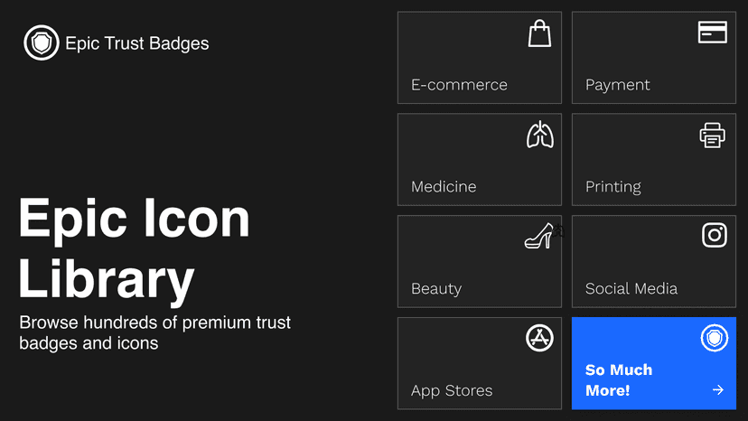 epic icon library,multiple categories