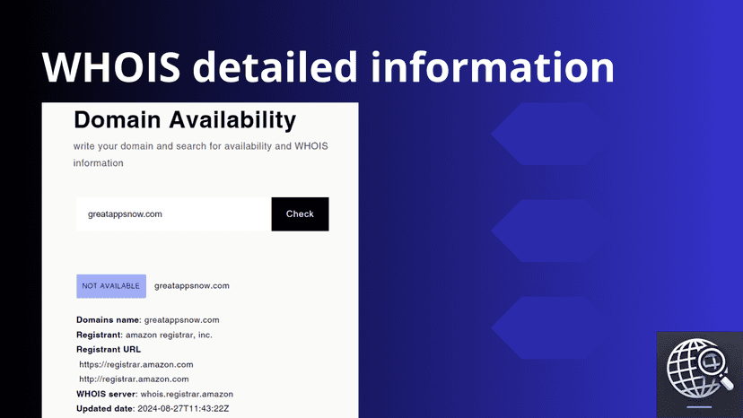 Detailed WHOIS data