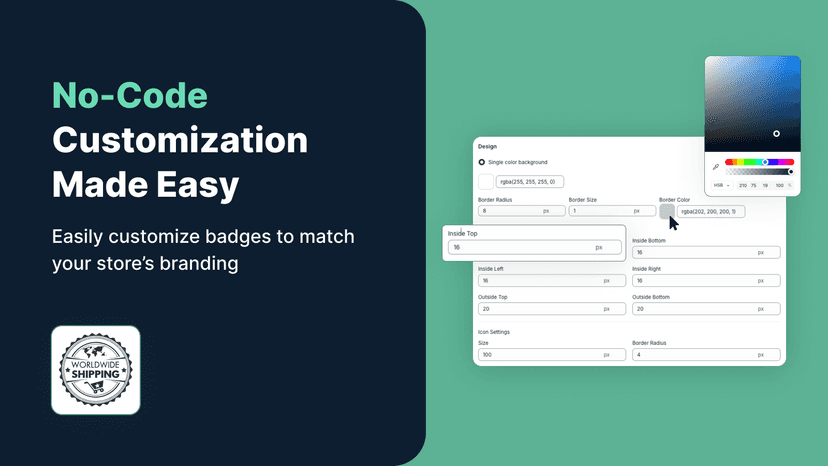 Easily customize styles and colors with no coding required