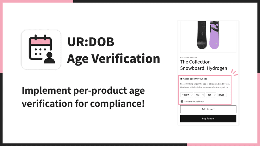 Implement per-product age verification for compliance!