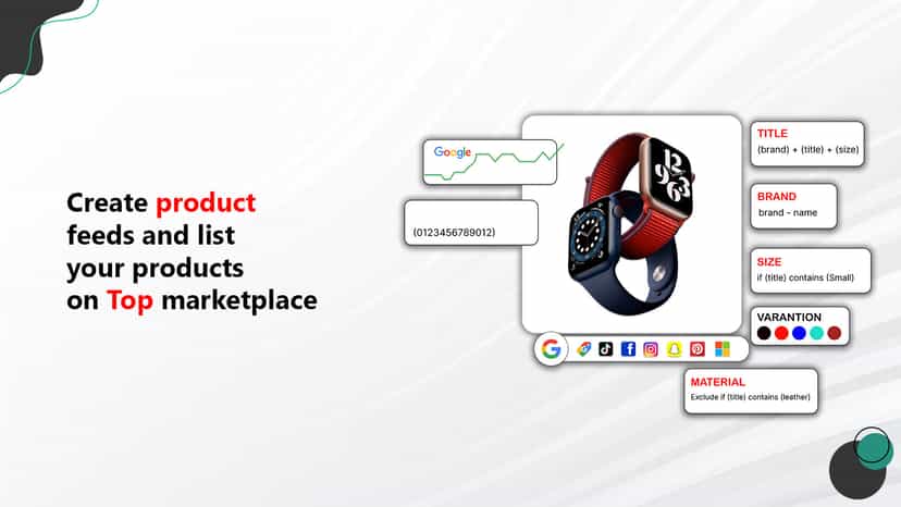 Boost sales by exporting CSV or XML feed to top marketplaces