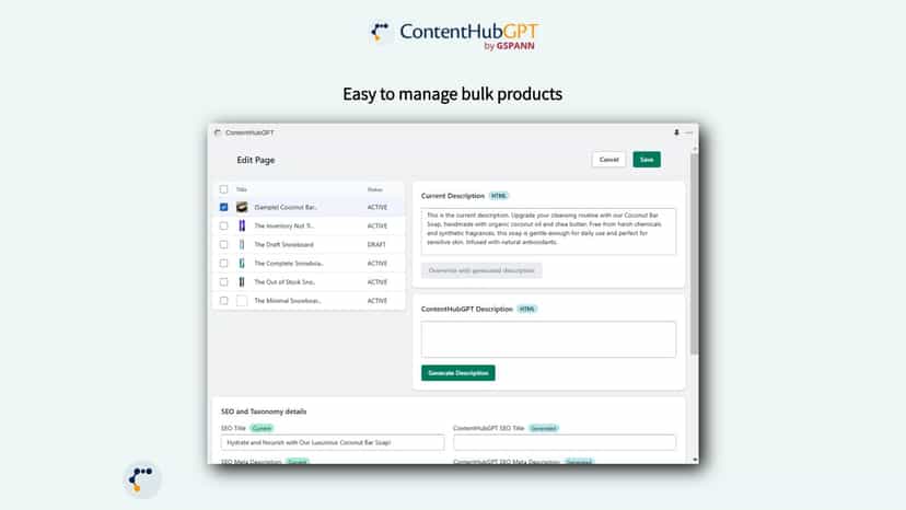 Easy to manage bulk products
