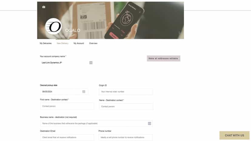 Access and adjust your shipment details