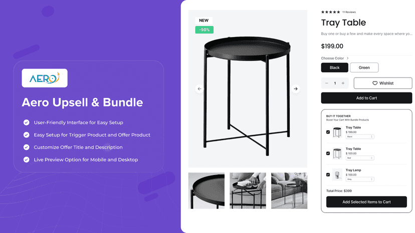 upsell main page screenshot
