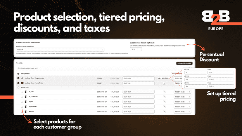 individual price and inventory based on customer groups