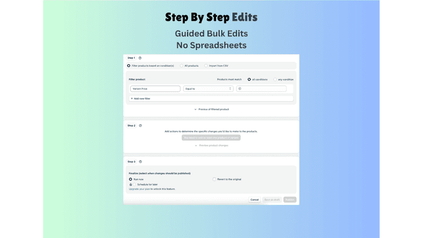 3 steps to bulk edit