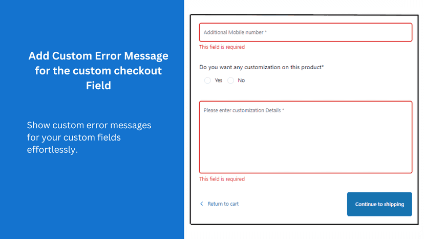 Custom Error Messages