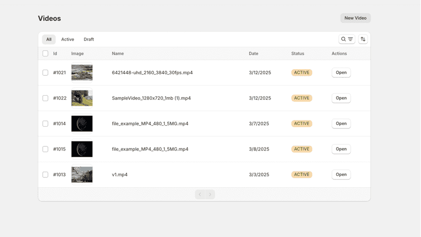 Upload Videos and attach Products