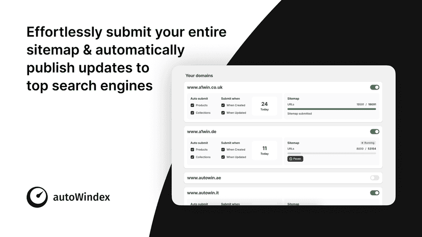 Effortlessly submit your entire sitemap