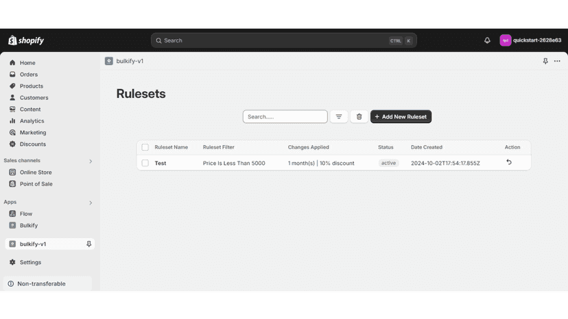View all active and inactive rules with detailed properties.