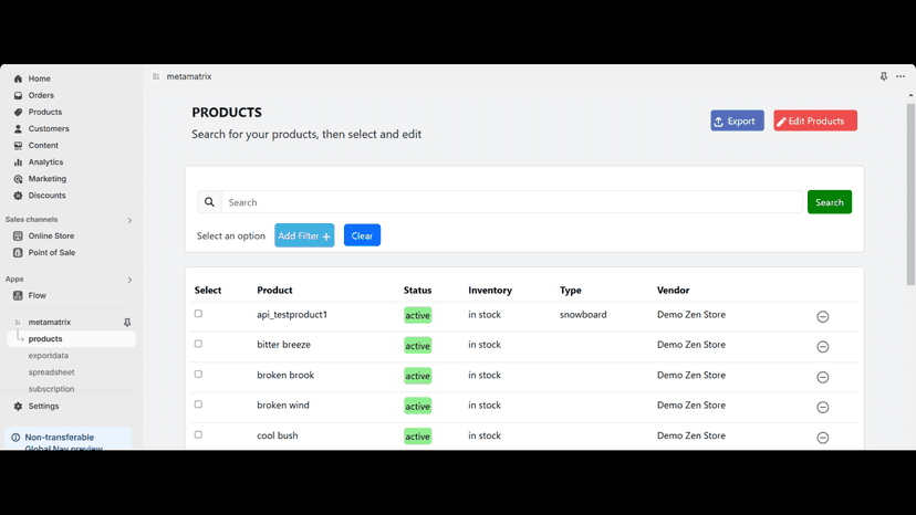 Bulk edit product prices, titles, and inventory with ease