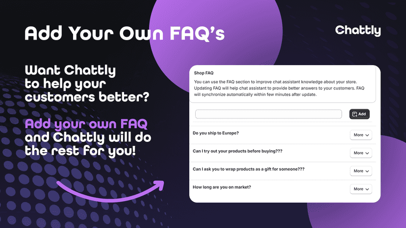 Custom FAQ - add more informations to help your customers better