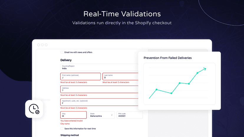 Checkout validations in action