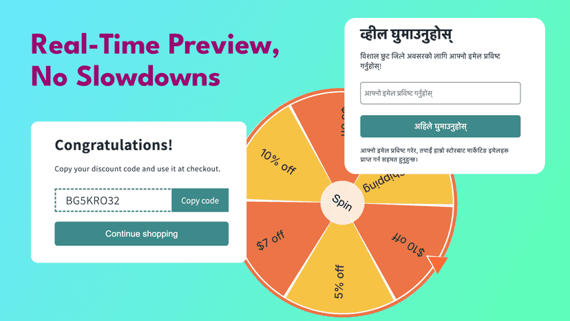 Real-time preview, no slowdowns