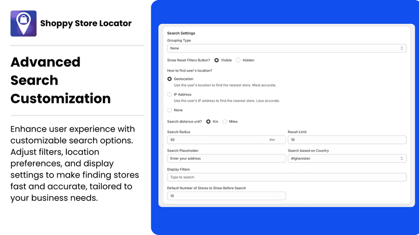 Advanced Search Customization
