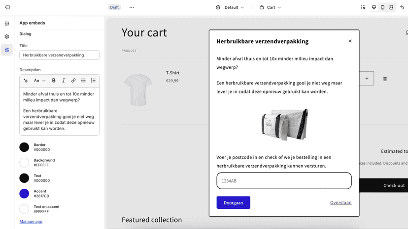 The style and content of the dialog can be customized