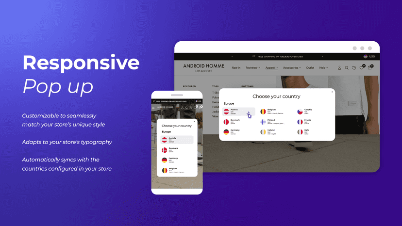 Responsive pop-up