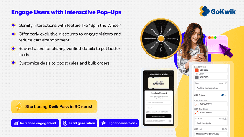 Capture user data with Spin the Wheel and retarget them