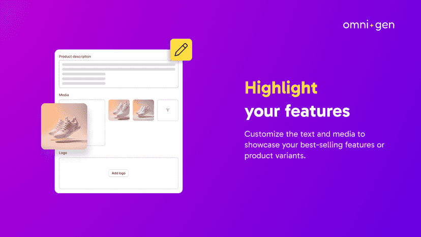 OmniGen AI Video helps you to highlight your product features