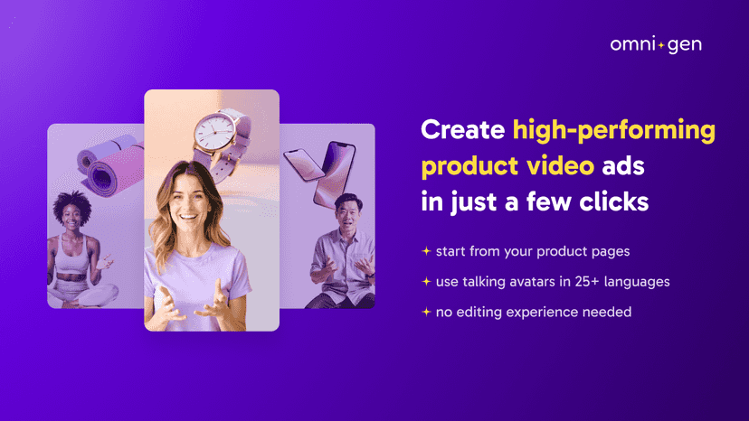 OmniGen AI Video: Create product video ads in just a few clicks