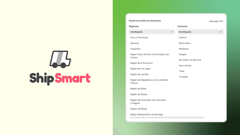 Con Ship Smart, tendrás el control total de tus tarifas de envío