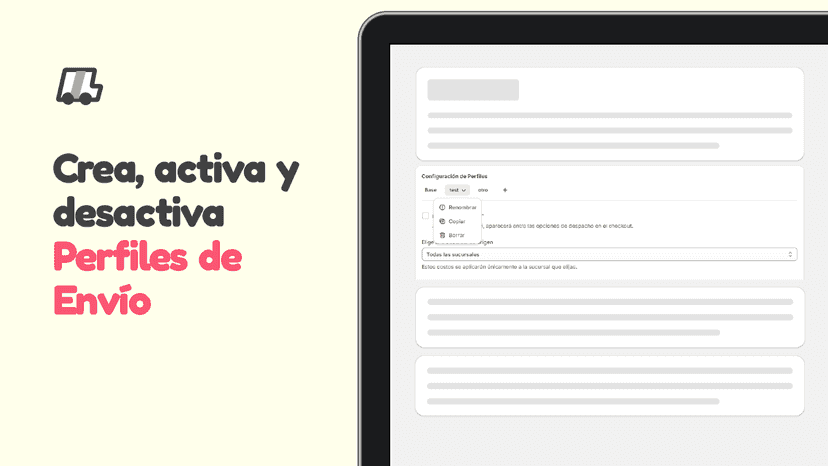 Crea, activa y desactiva perfiles de envío