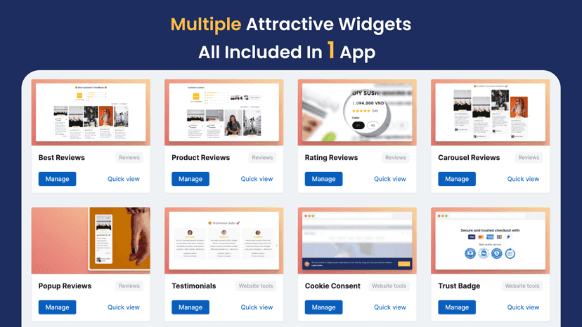 Customize review widget freely to match your theme