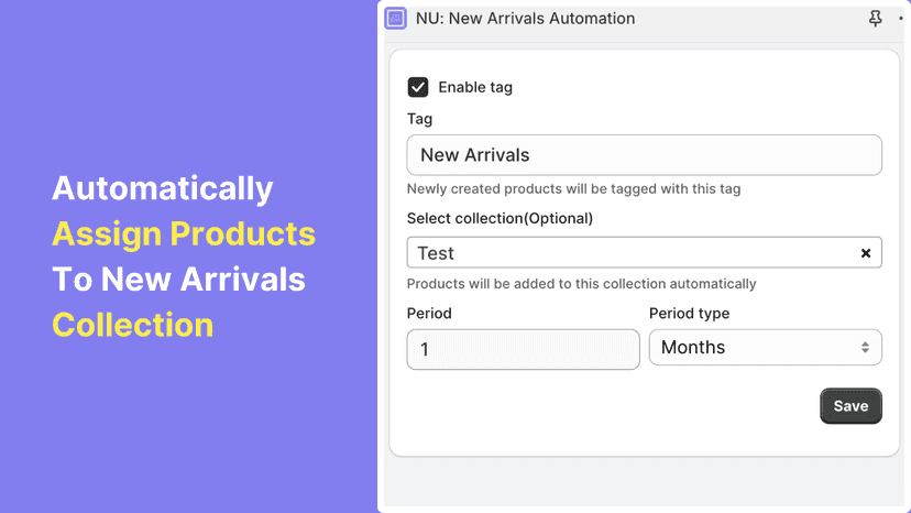 Automatically add products to the collection
