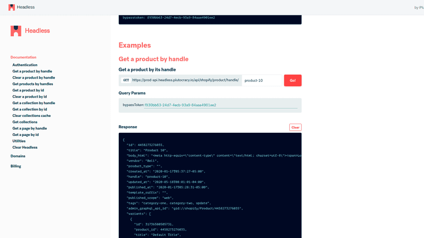 Living documentation uses the same API as you!