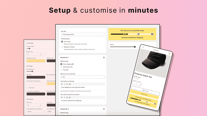 Easy to setup & customise, adapted for mobile and desktop screen