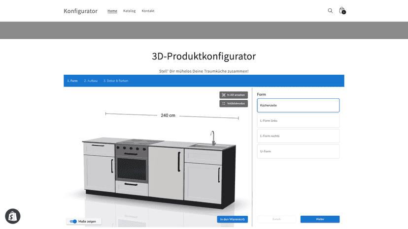 3D-Konfiguratoren - direkt in Ihrem Shop