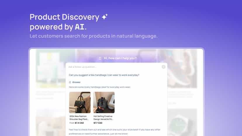 Screenshot of AI answer on Angle's theme widget on a product