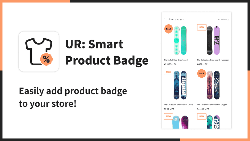 Easily add product badge to your store!