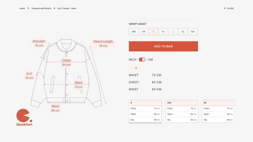 Screenshot of the app in actual store