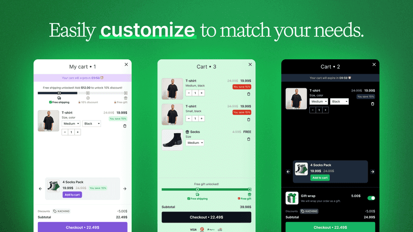 Easily customize to match your needs.