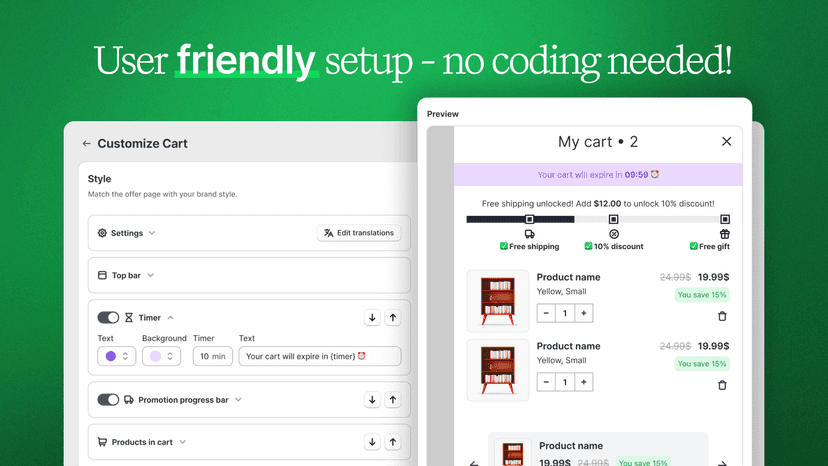 User friendly setup - no coding needed!