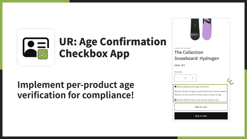 Implement per-product age verification for compliance!