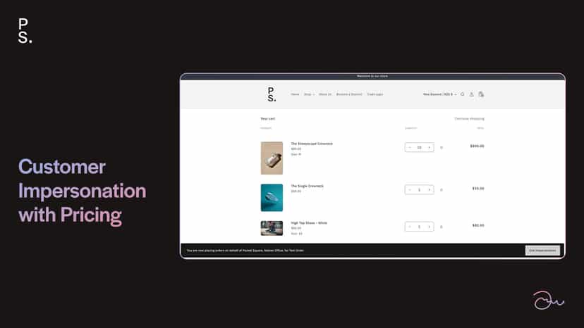 Customer Impersonation with Pricing