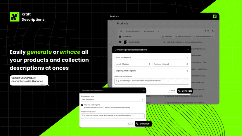 ChatGPT product descriptions at once in one click
