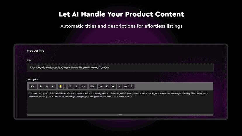 SEO titles, SEO description, dropshipping store