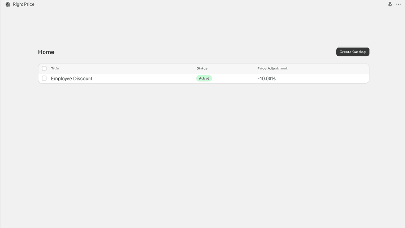 Simple dashboard to easily see active discounts.