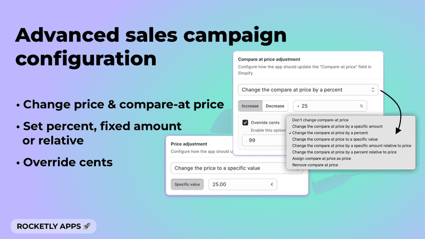Advanced sales campaign configuration