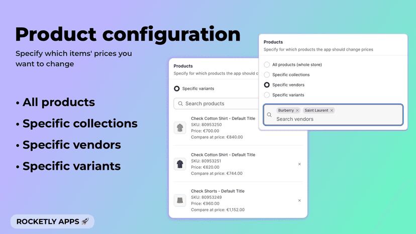 Product configuration